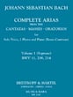 Complete Arias from the Cantatas, Masses, Oratorios, Vol. 1 Vocal Solo & Collections sheet music cover